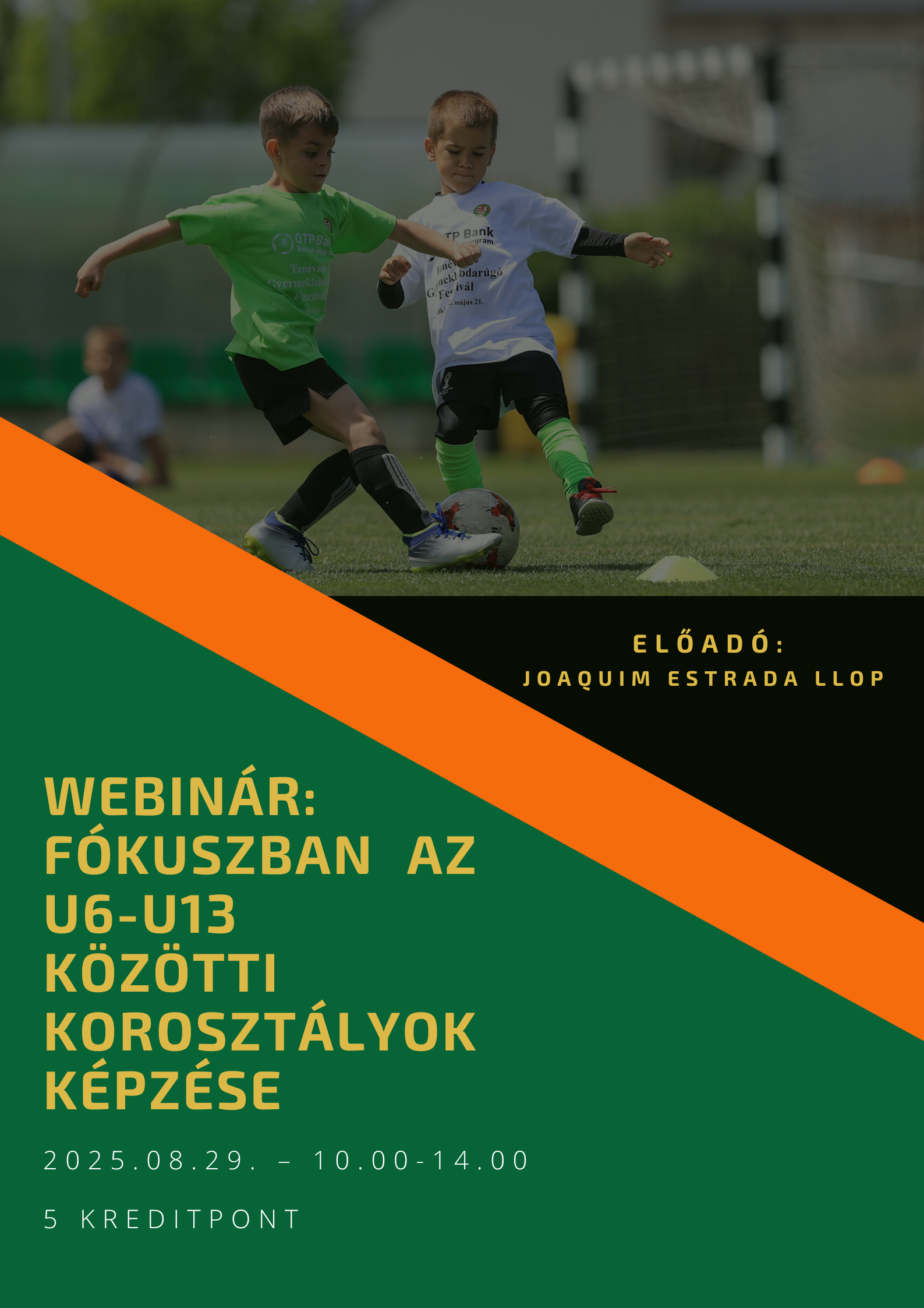 Webinár - Joaquim Estrada Llop – Fókuszban az U6-U13 közötti korosztályok képzése