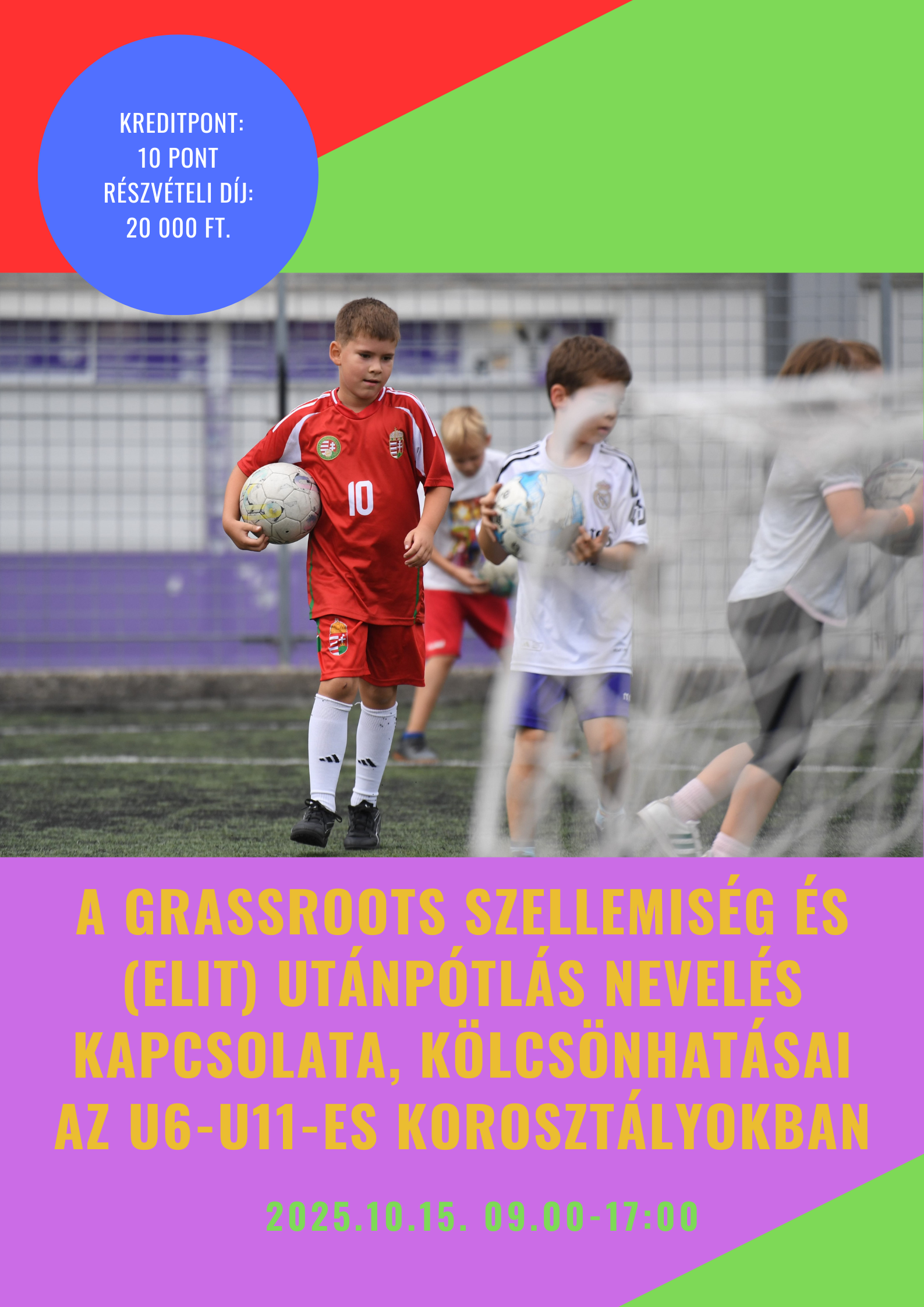 Grassroots Konferencia: A grassroots szellemiség és (elit) utánpótlás nevelés kapcsolata, kölcsönhatásai az U6-U11-es korosztályokban