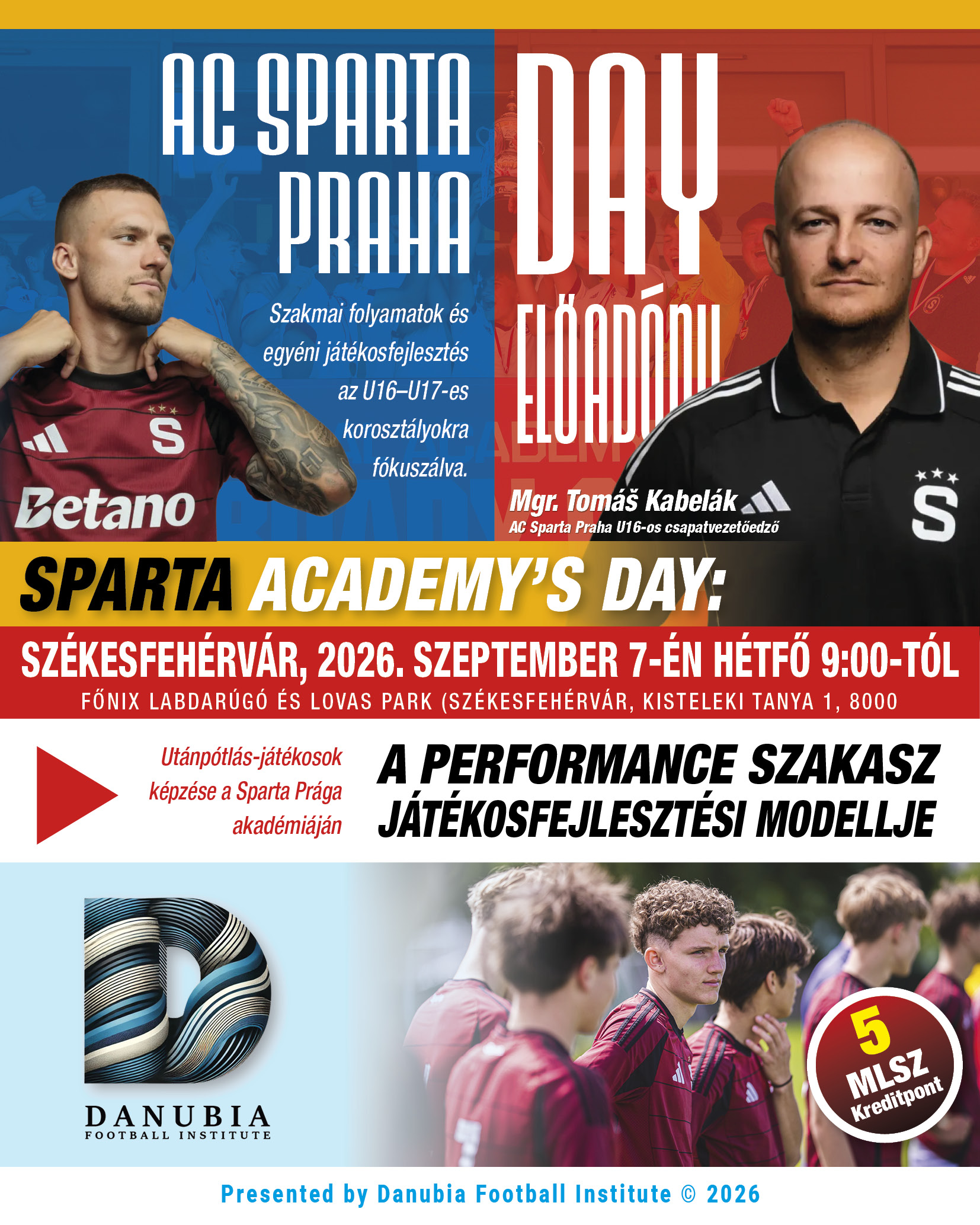 AC Sparta Praha Day – A Performance szakasz játékosfejlesztési modellje 